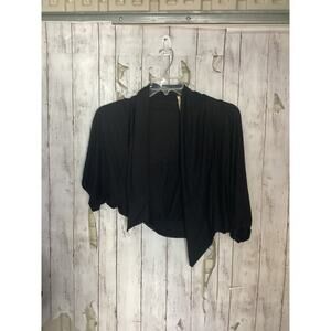 Estam- Women Casual Black Open Front Top Blazer Chic Size Small